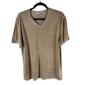 Cotton Citizen Mens Classic V Neck T Shirt Short Sleeve Supima Beige M NWOT